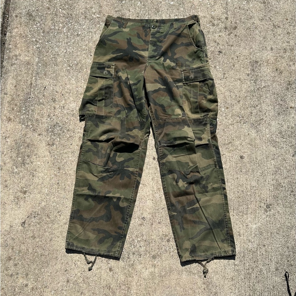 Vintage Woodland Camouflage Cargo Pants